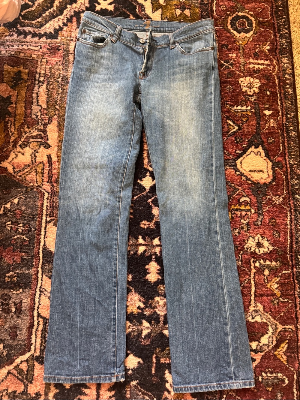 7 for all mankind Women's Classic Bootcut Jeans in Light Blue